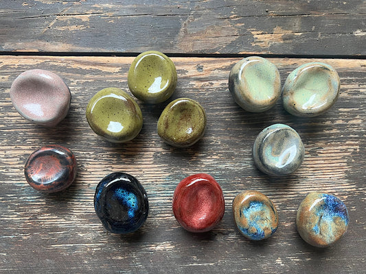 Worry Stone Black Clay