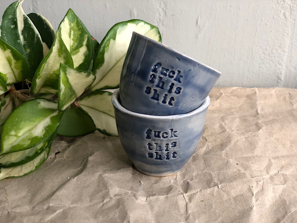 Handmade Personalized Ceramic Espresso Cup - 40 ml - with your writing