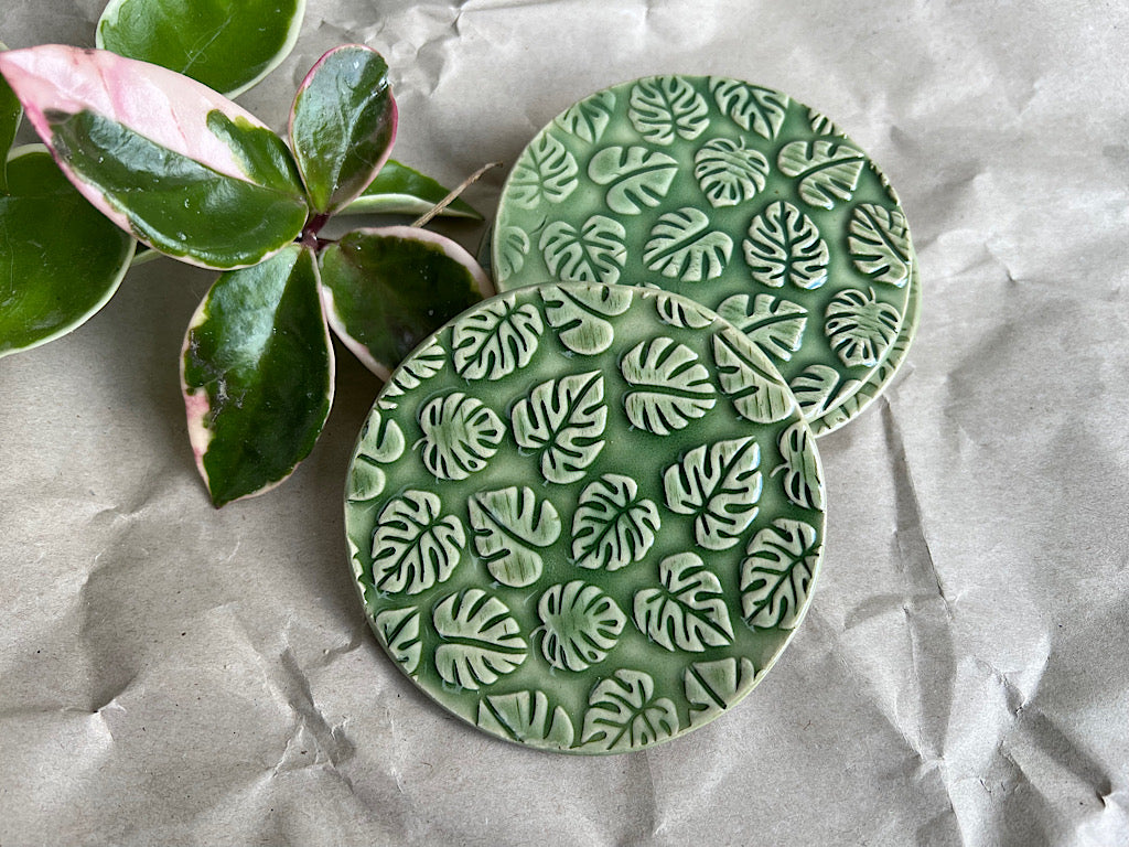 Monstera coasters