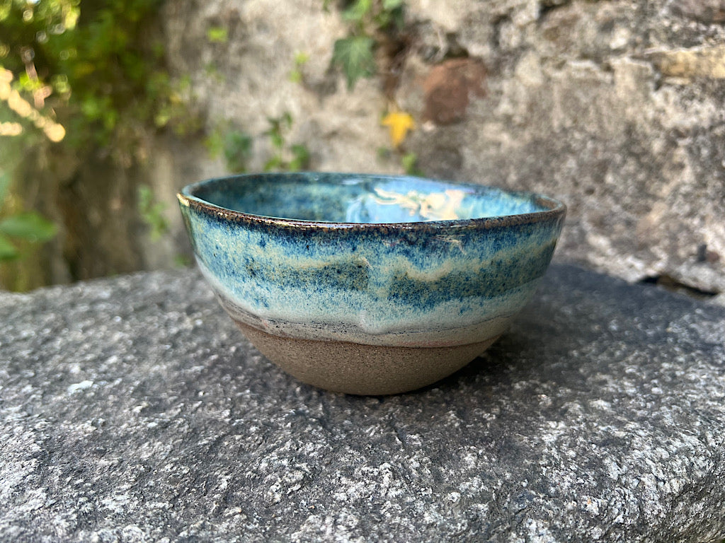 Handmade Ceramic Muesli Bowl - Blue Stoneware 250-300 ml - Lakeshore