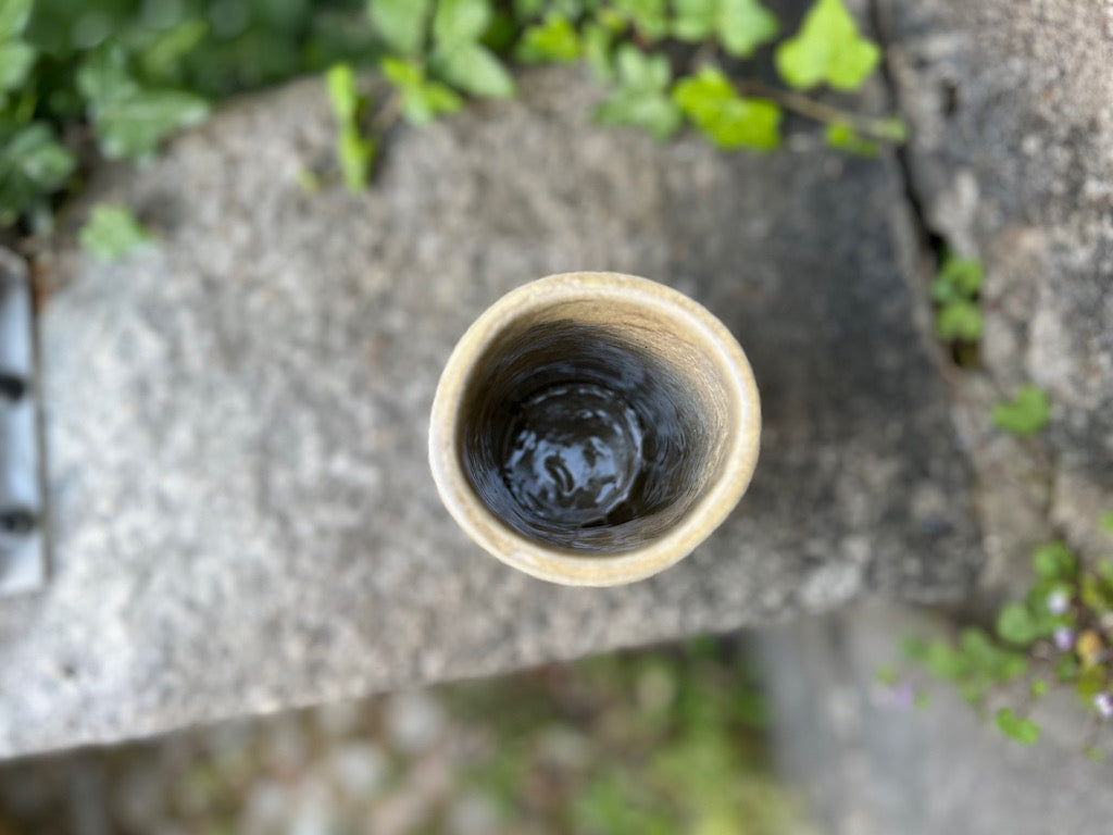 Retro tube vase, cream