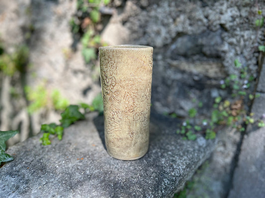 Retro tube vase, cream