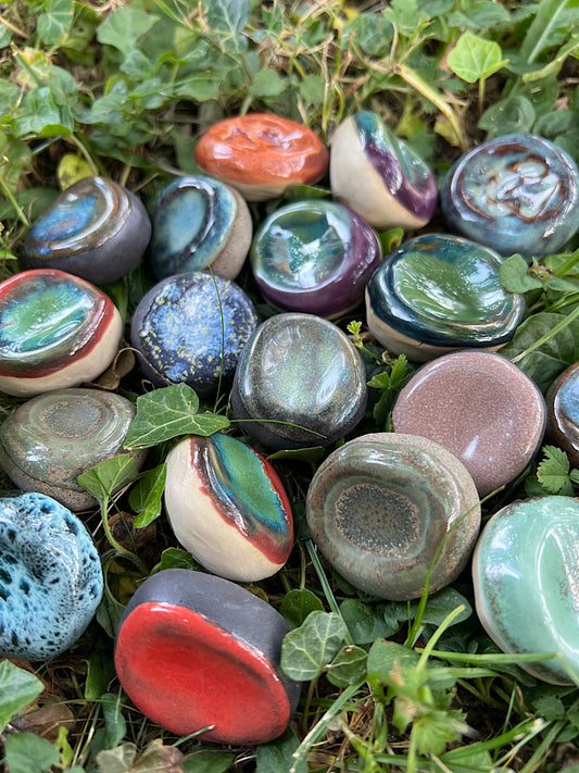 Worry Stone Black Clay