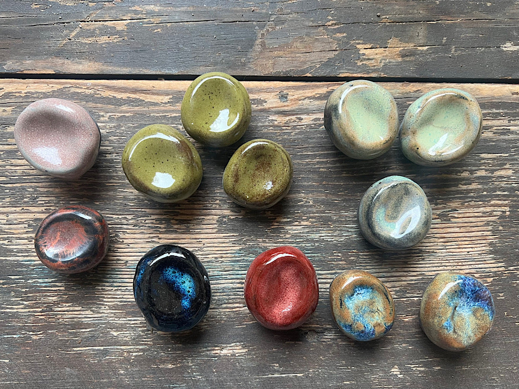 Worry Stone Black Clay